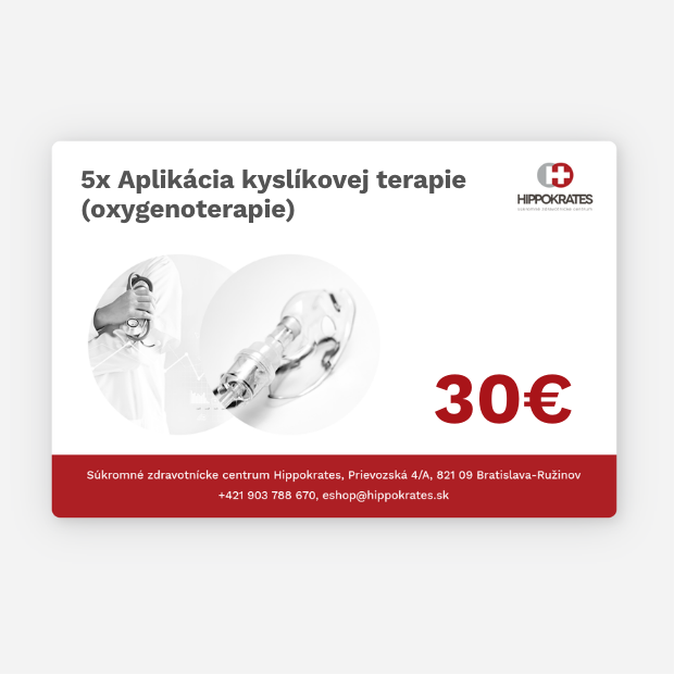 5x Aplikácia kyslíkovej terapie (oxygenoterapia)