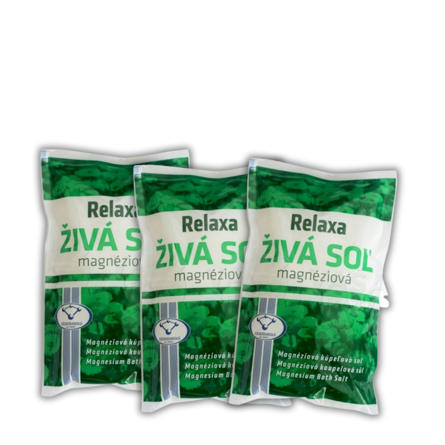 Živá magnéziová soľ do kúpeľa 3x500 g