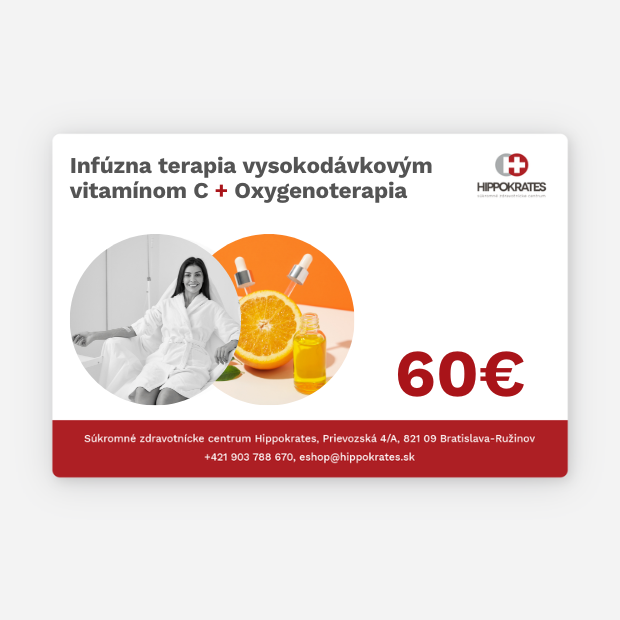 Infúzna terapia vysokodávkovým vitamínom C + Oxygenoterapia