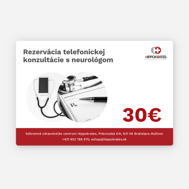 Rezervácia telefonickej konzultácie s neurológom do 15 min.